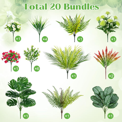 Besteek Boston fern artificial plants provide lush greenery without daily watering.