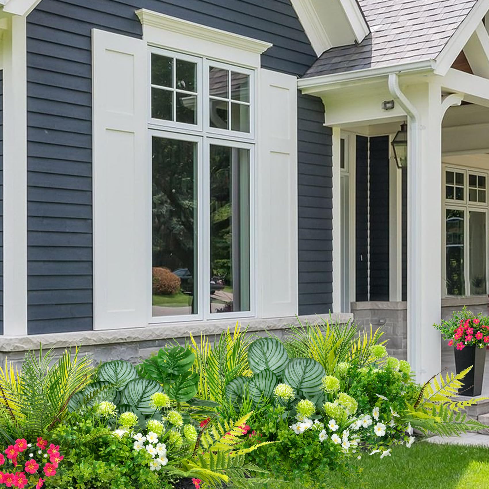 Besteek garden porch decor helps create natural-looking focal points.