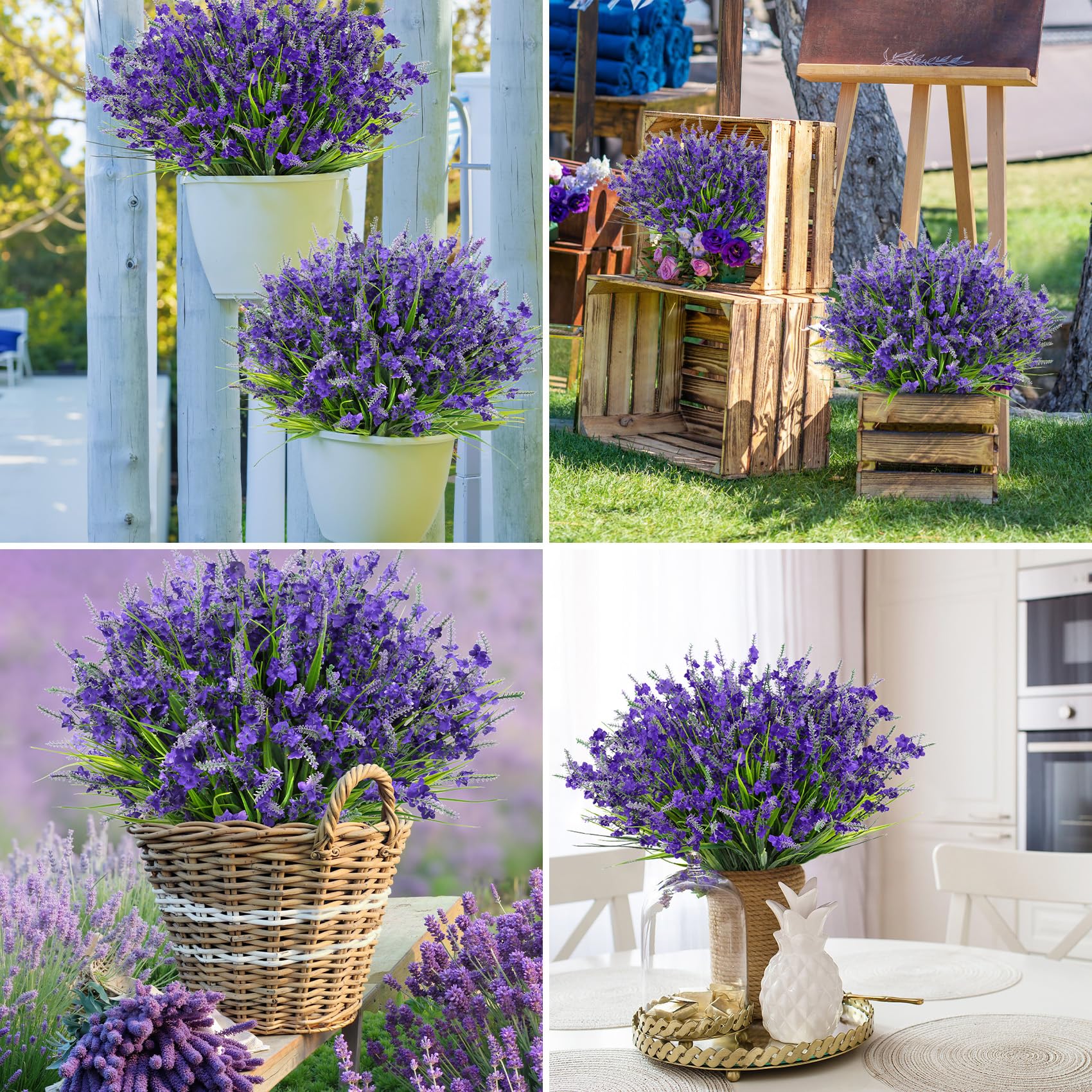 Besteek outdoor indoor lavender decor adapts to porches kitchens and tables.