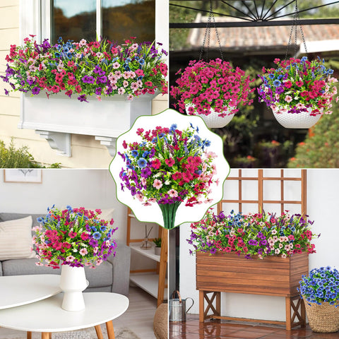 Besteek UV-resistant outdoor flowers stay bright in sun.