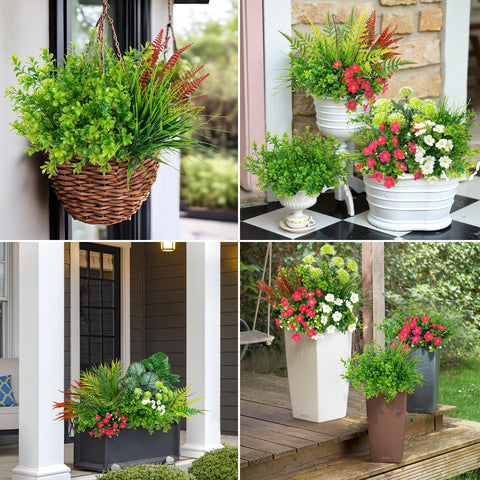 Besteek window box planter decor brings year-round color to balconies.
