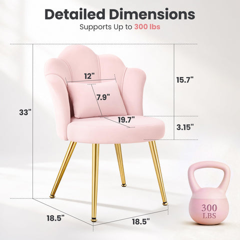BestGlory Petal velvet fabric seat feels luxurious and soft for daily use.