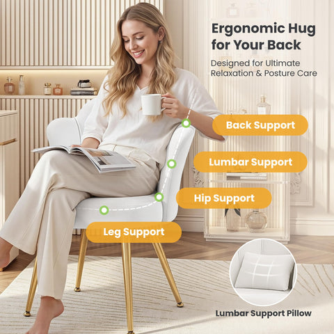 BestGlory thick sponge padding ensures comfortable seating through extended use.