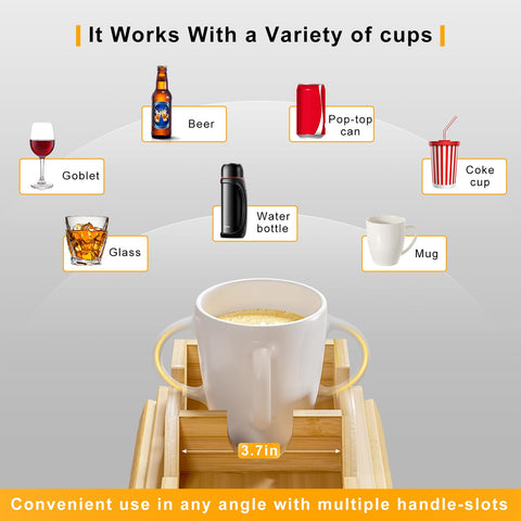 Bestjing 2-in-1 armrest table and tray adds versatile snack space.