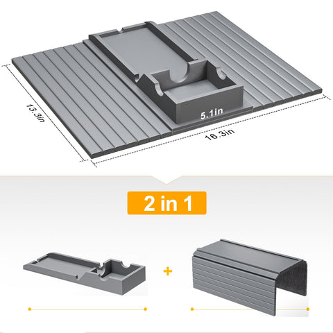 Bestjing gray sofa arm table complements modern living rooms.