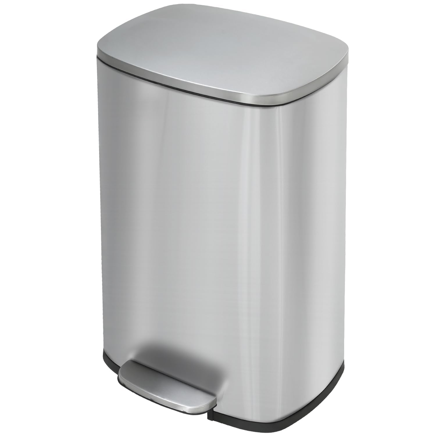 BestMassage 13-gallon trash can with lid seals odors in the kitchen.