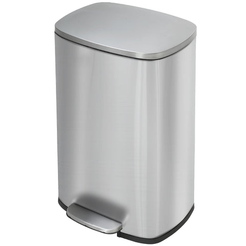 BestMassage 13-gallon trash can with lid seals odors in the kitchen.