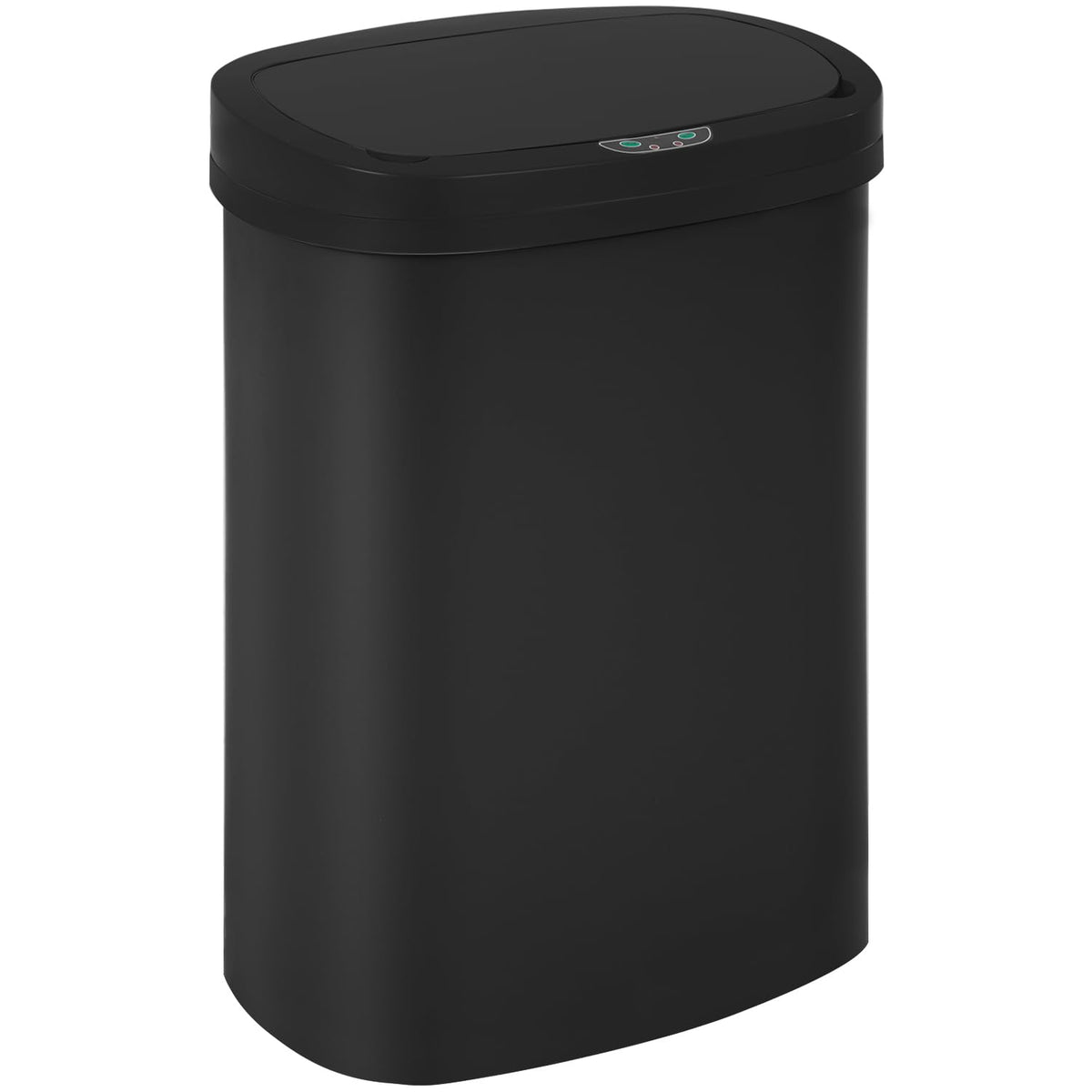 BestOffice 13-gallon trash can with sensor lid for hands-free waste disposal.