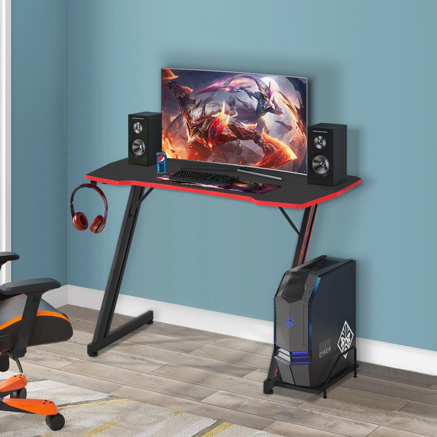 BestOffice 39-inch Z-shaped desk assembly pack image showing quick setup.