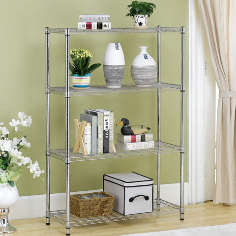 BestOffice chrome wire shelving assembly-instruction demonstrates tool-free setup for quick organization