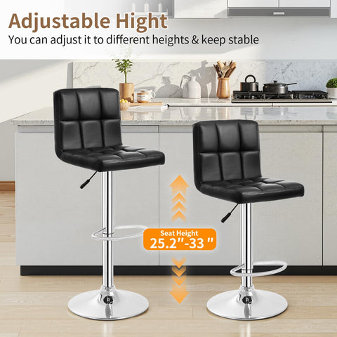 BestOffice bar stools feature 360-degree swivel for easy counter access.