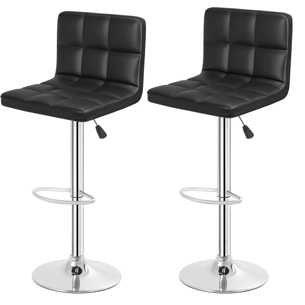 BestOffice bar stools set of 2 with adjustable swivel seats for versatile counter height.