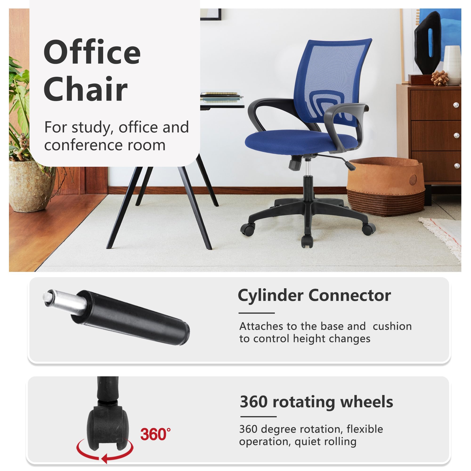 BestOffice durable mesh frame supports up to 250 lbs.
