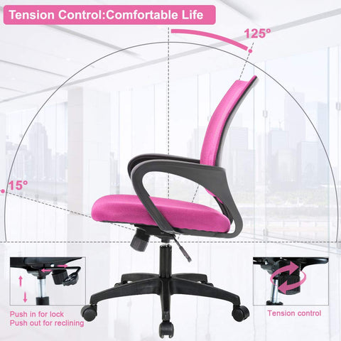 BestOffice pink height adjustment lever enables flexible desk setup