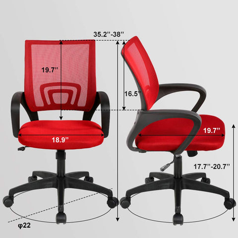 BestOffice red ergonomic chair adding vibrant style and support