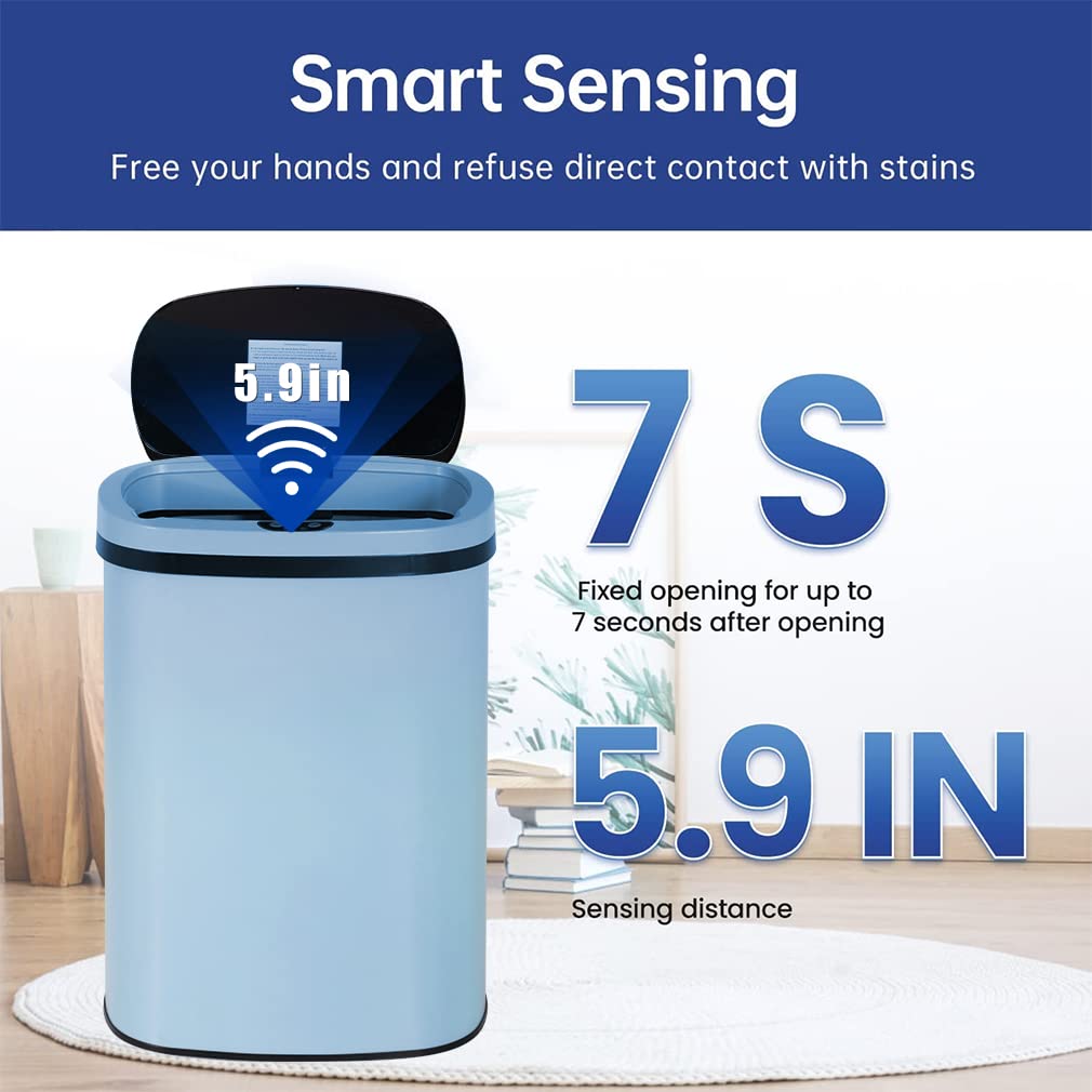 BestOffice motion-sensor trash can opens hands-free reducing mess