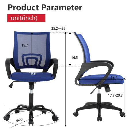 BestOffice rolling wheels and 360° swivel for smooth movement.