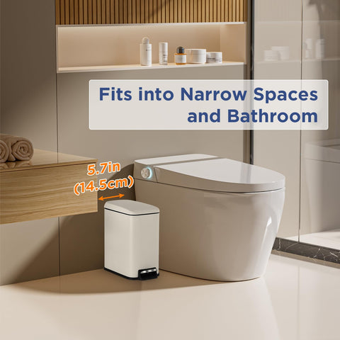 BestOffice rust-proof stainless steel bin offers a durable, easy-to-clean surface.