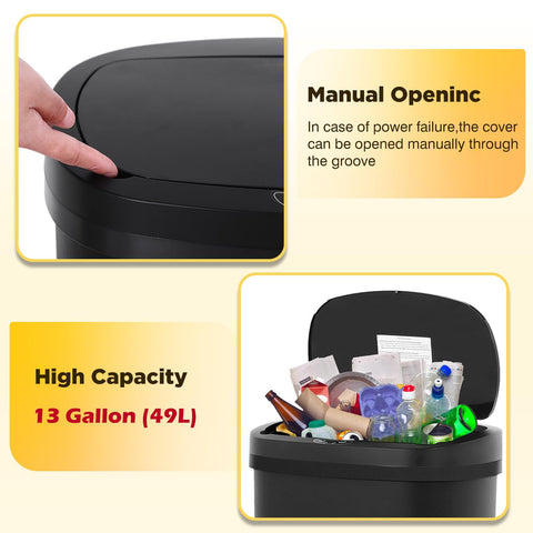 BestOffice trash can fingerprint-resistant surface stays clean with minimal effort