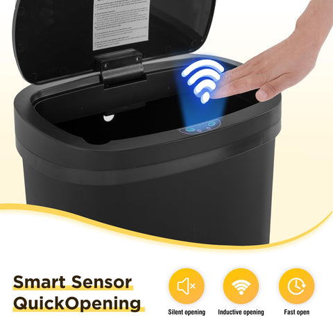 BestOffice trash can sealed lid traps odors to keep room fresh