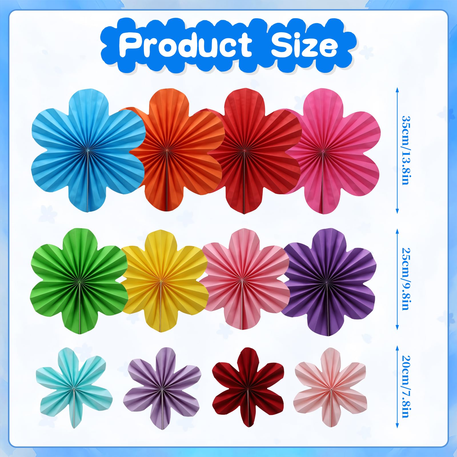 BestoFun paper flower fans in Cinco de Mayo colors brighten birthday celebrations
