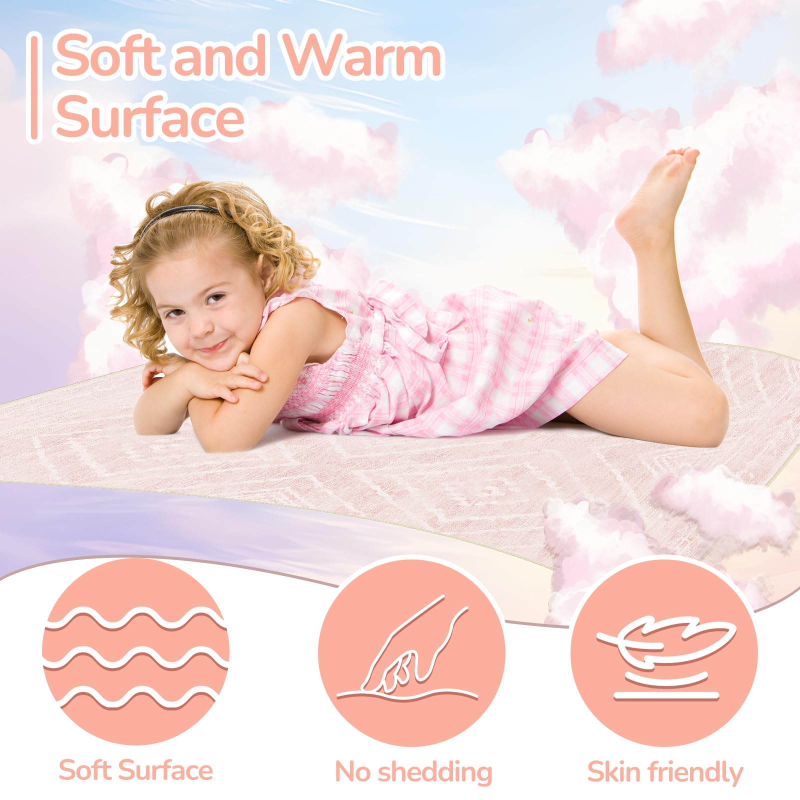 BESTSWEETIE area rug 5x7 non-slip back prevents slips on smooth floors