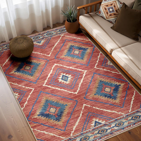 BESTSWEETIE area rug 5x7 in soft faux wool for cozy living spaces