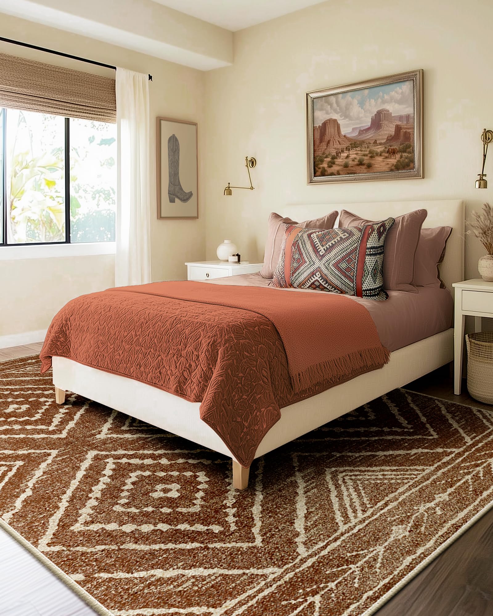 BESTSWEETIE 8x10 rug fits generous living spaces.