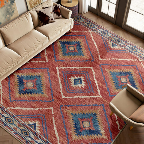 BESTSWEETIE area rug with soft faux wool weave for cozy living spaces