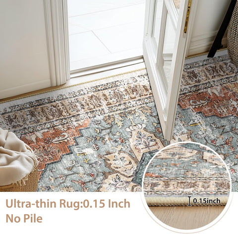 BESTSWEETIE vintage print rug brightens spaces with durable color