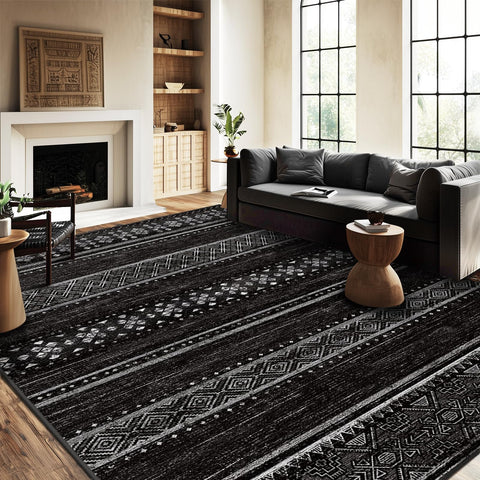 BESTSWEETIE geometry 5x7 rug living room with neutral geometric pattern for everyday use