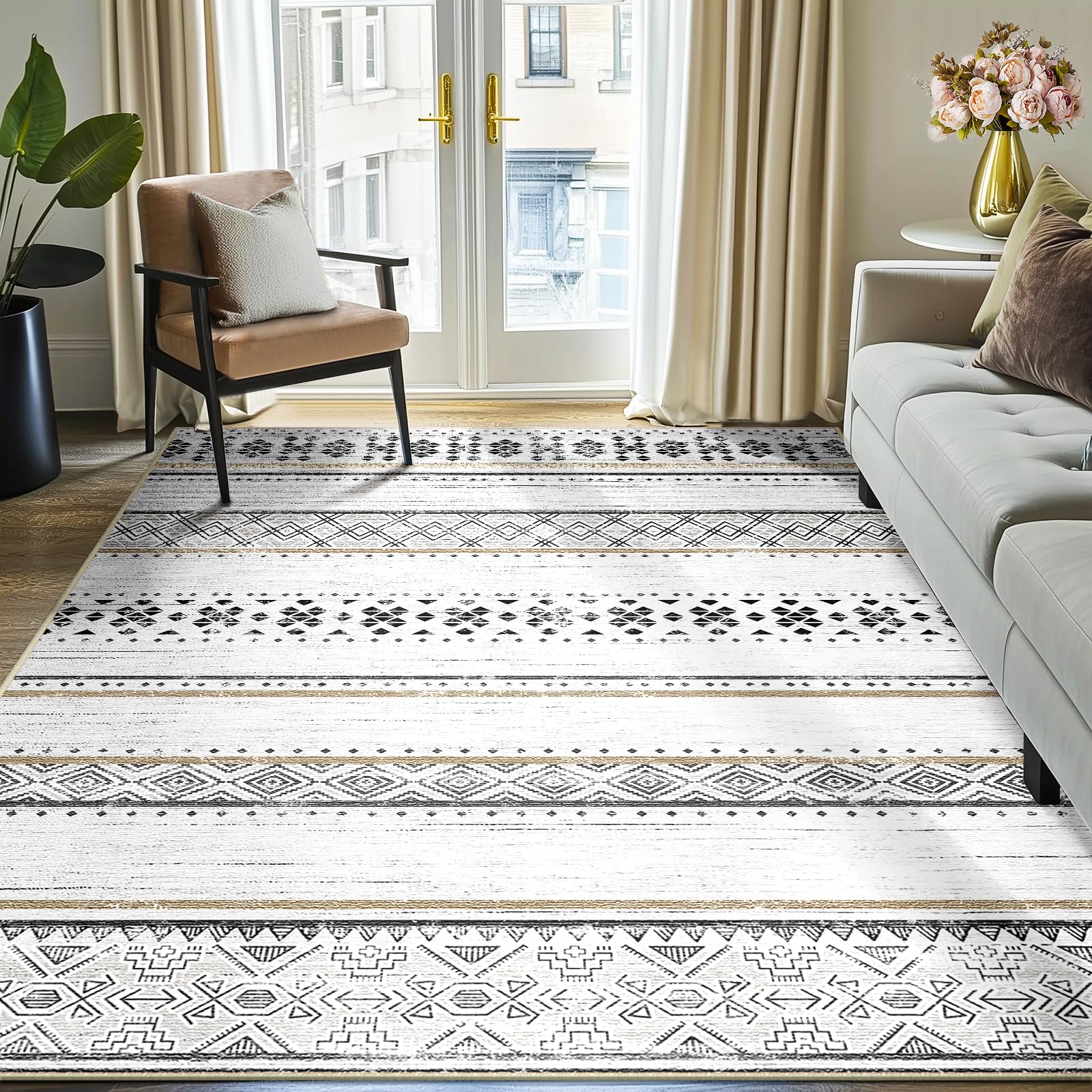 BESTSWEETIE low-pile-rug offers a soft feel without excessive height.