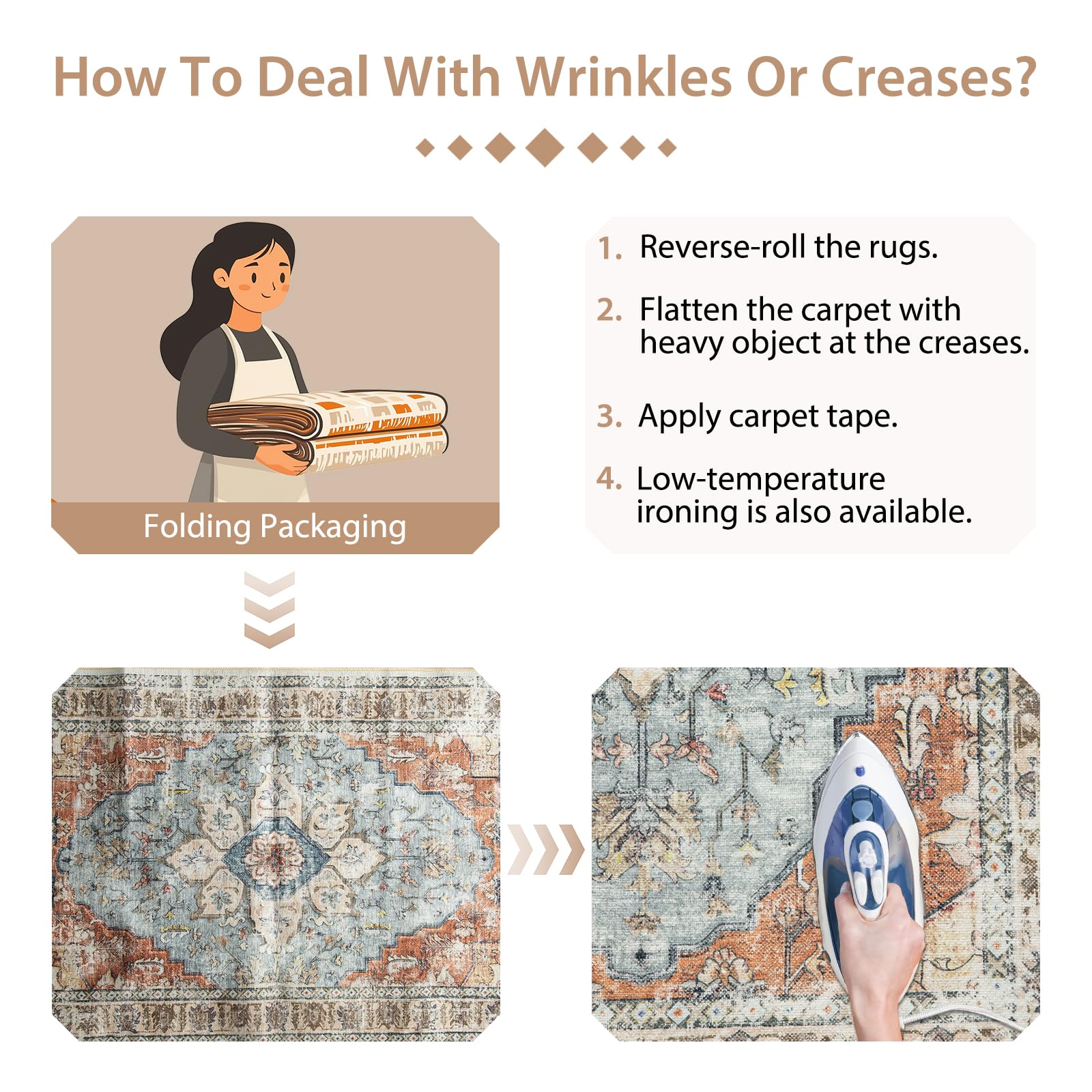 BESTSWEETIE living room rug complements dining and bedroom decor
