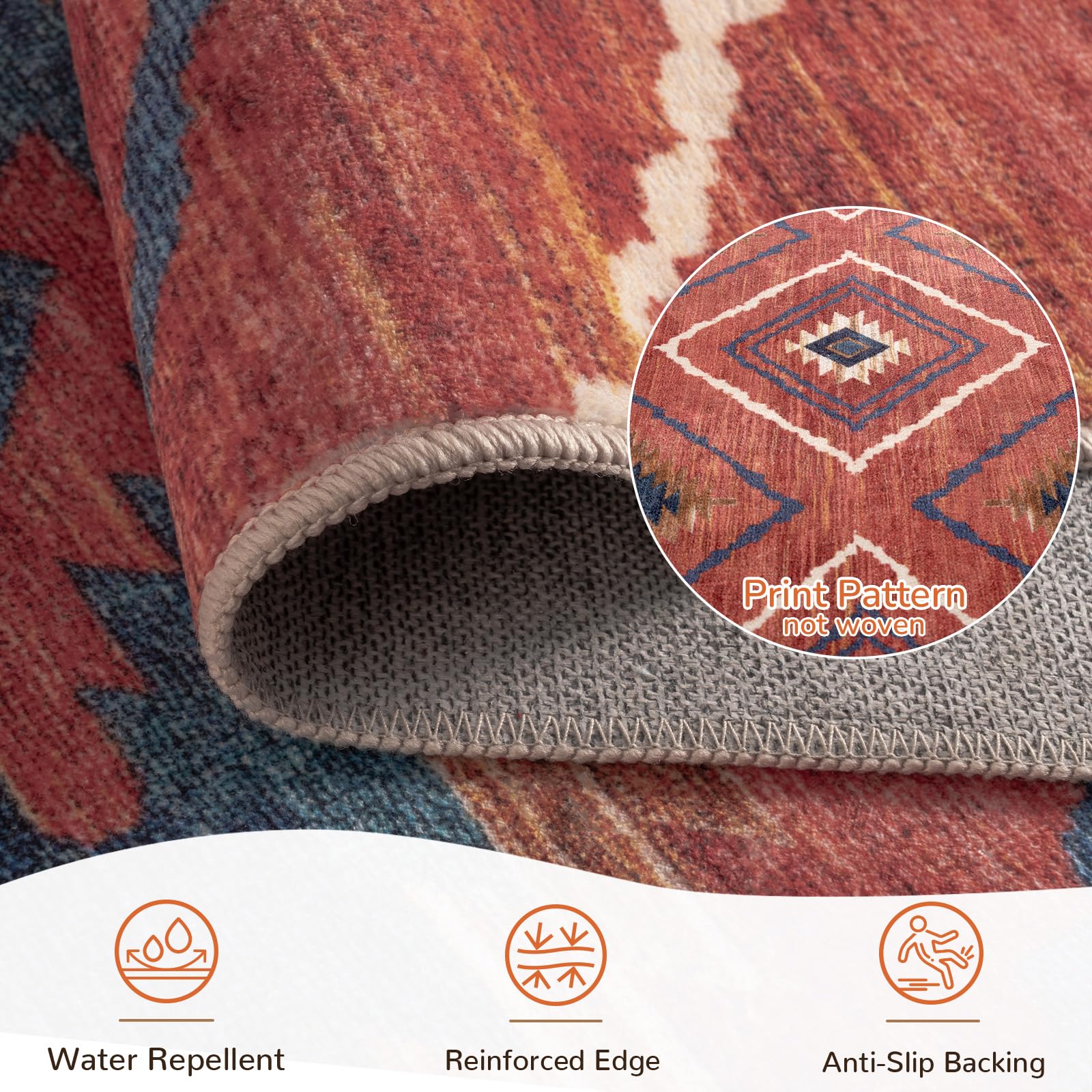BESTSWEETIE machine washable rug for easy cleaning and maintenance