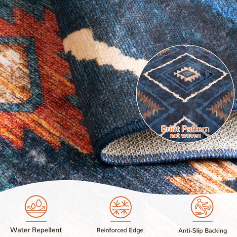 BESTSWEETIE machine-washable rug, easy cleaning for busy homes.