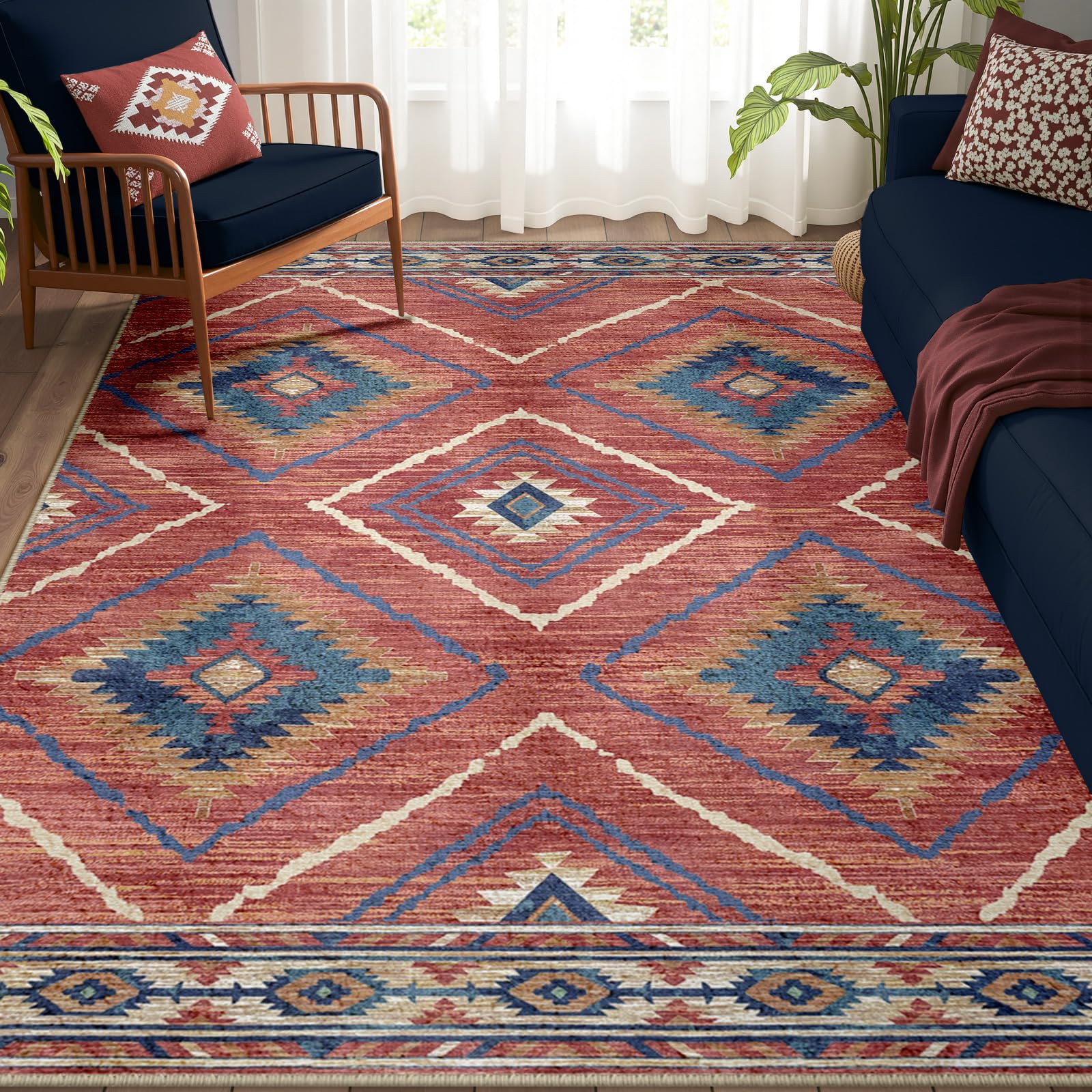 BESTSWEETIE machine-washable rug keeps colors vibrant with proper care