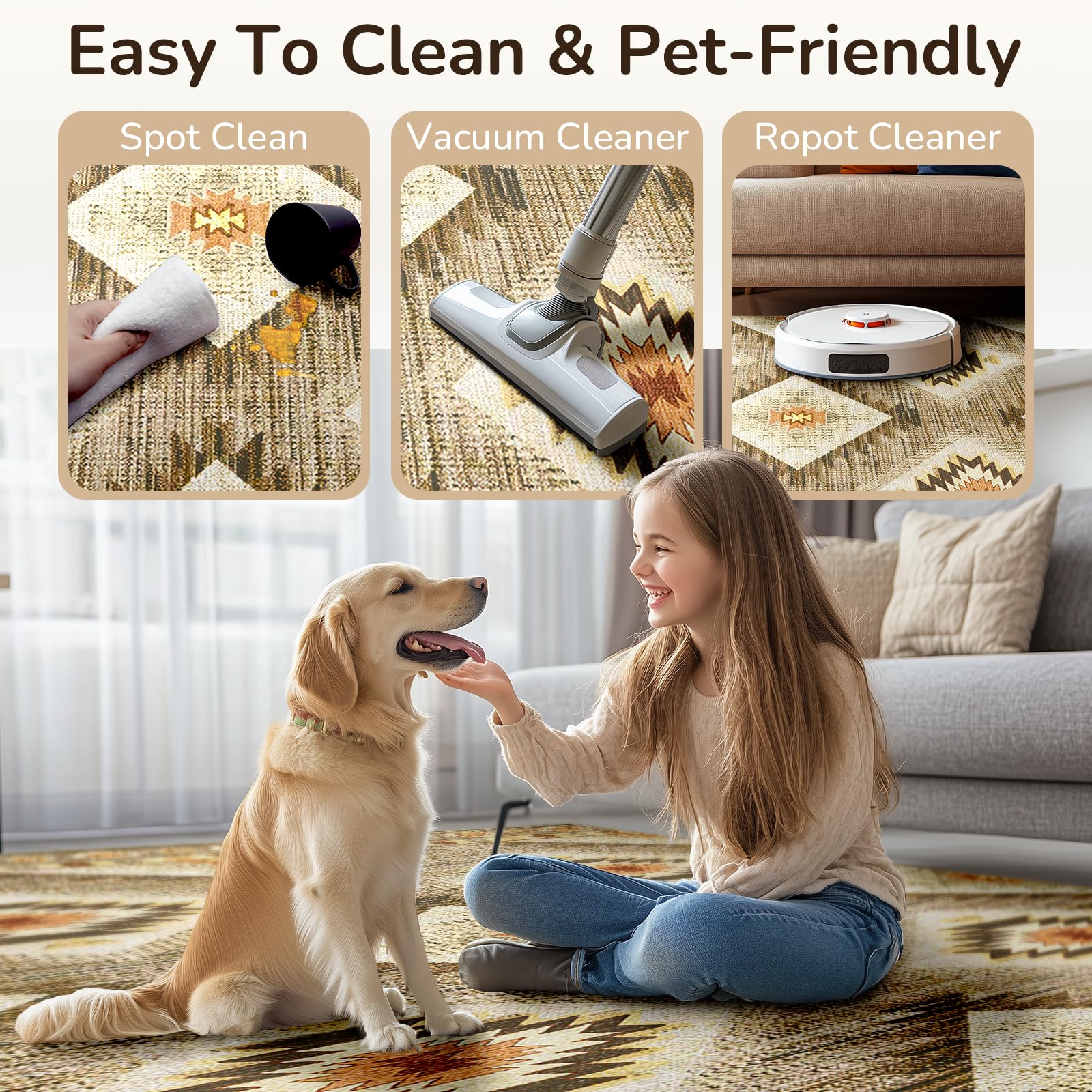 BESTSWEETIE stain-resistant and water-repellent surface for easy cleaning