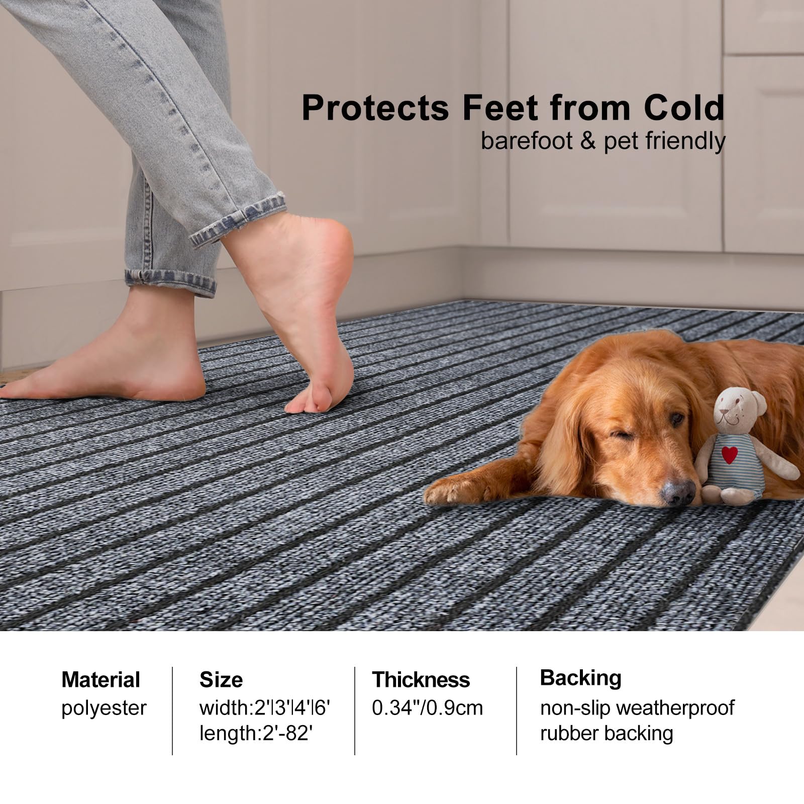 BESTVUE easy-clean rug suitable for vacuuming or shaking out.