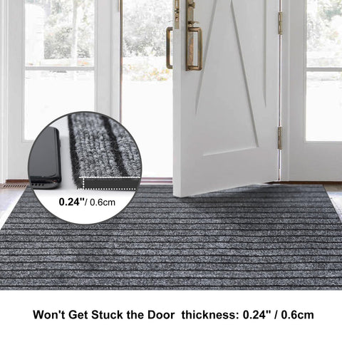 BESTVUE entryway rug in doorway demonstrates indoor-outdoor versatility.