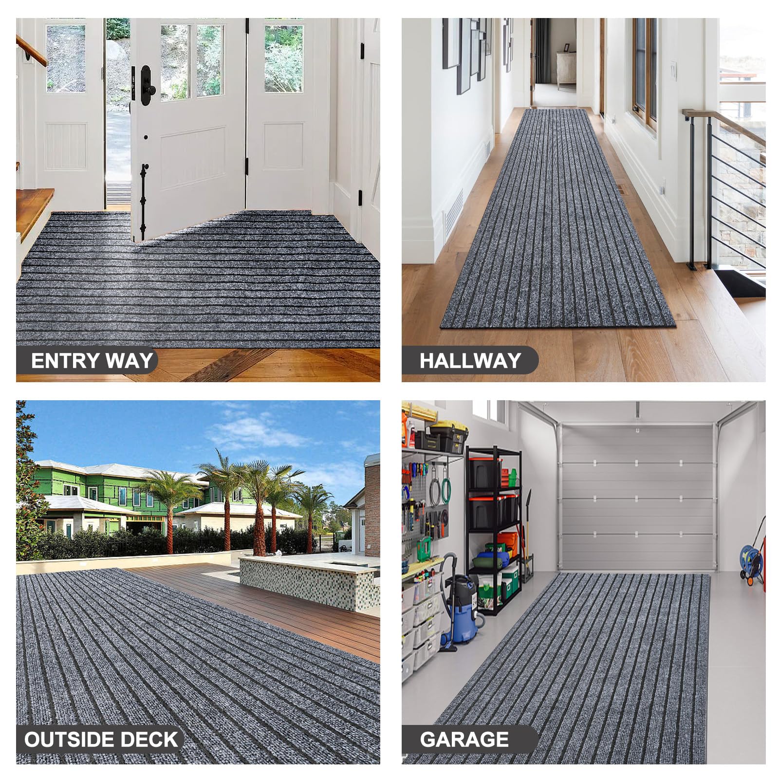 BESTVUE multi-use rug fits kitchens, balconies, and entryways.
