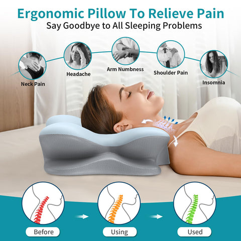 Besyodo cooling memory foam pillow maintains breathable comfort.