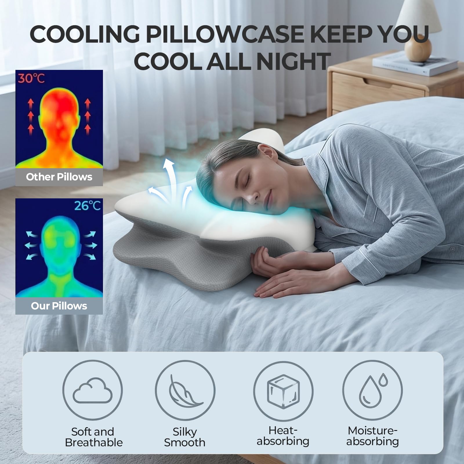 Besyodo memory foam core showcases durable, shape-retaining support for restful sleep.