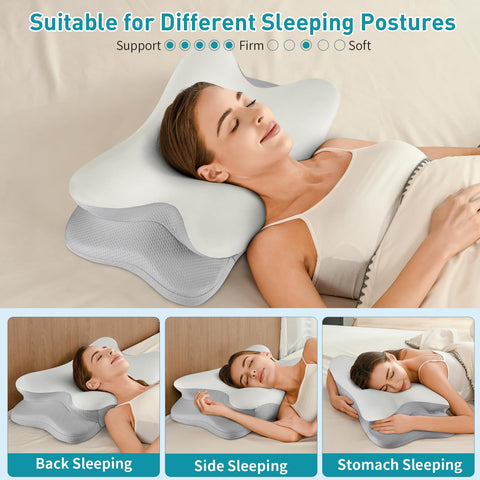 Besyodo pillow suitable for back and stomach sleepers.