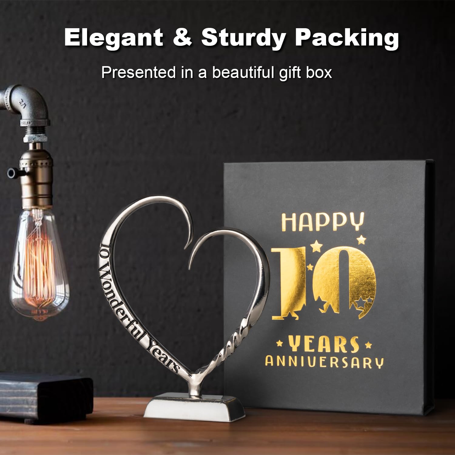 BESZONE aluminum heart gift box packaging ready for gifting
