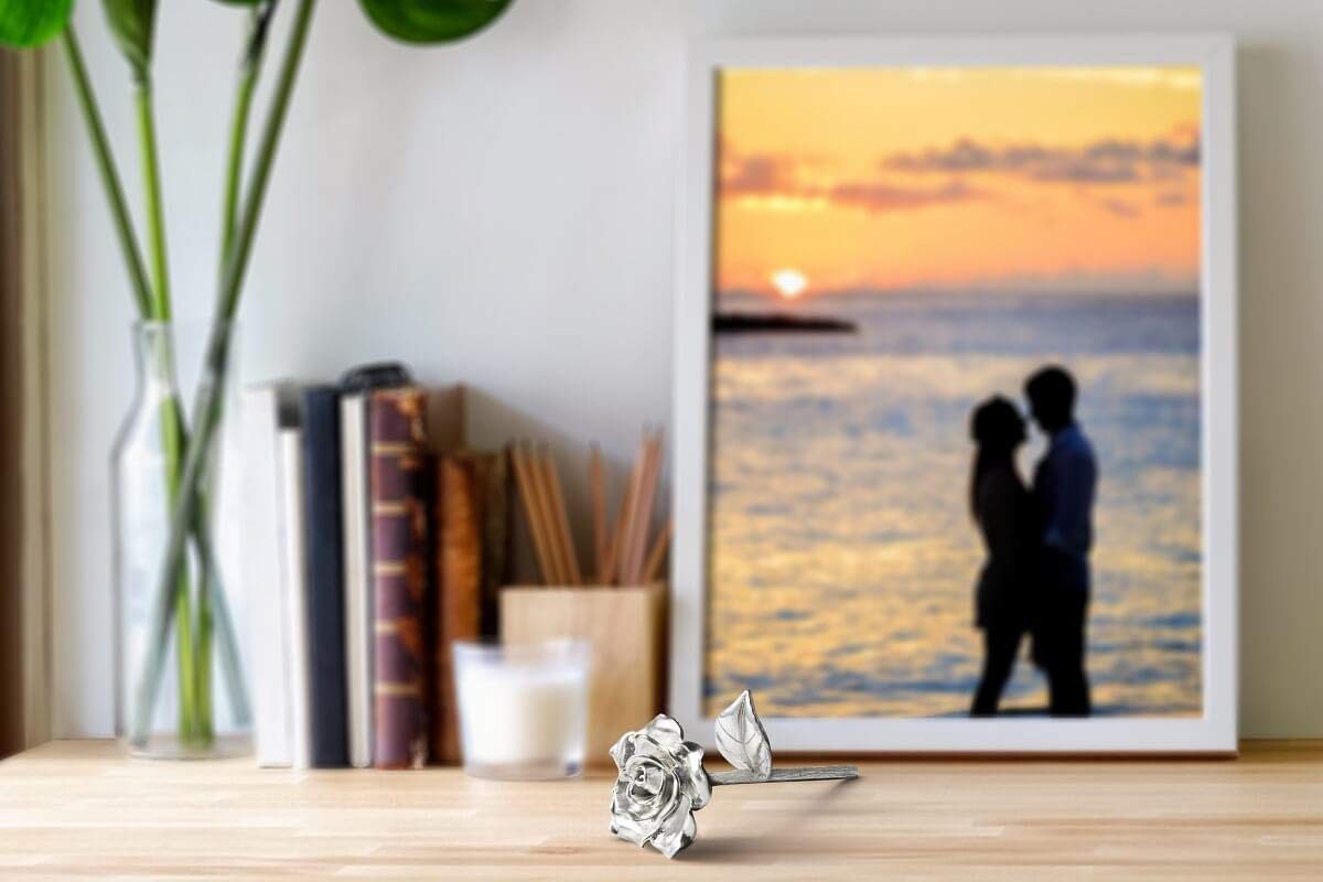 Tin purity certificate stamp with BESZONE Tin Rose for anniversary meaning