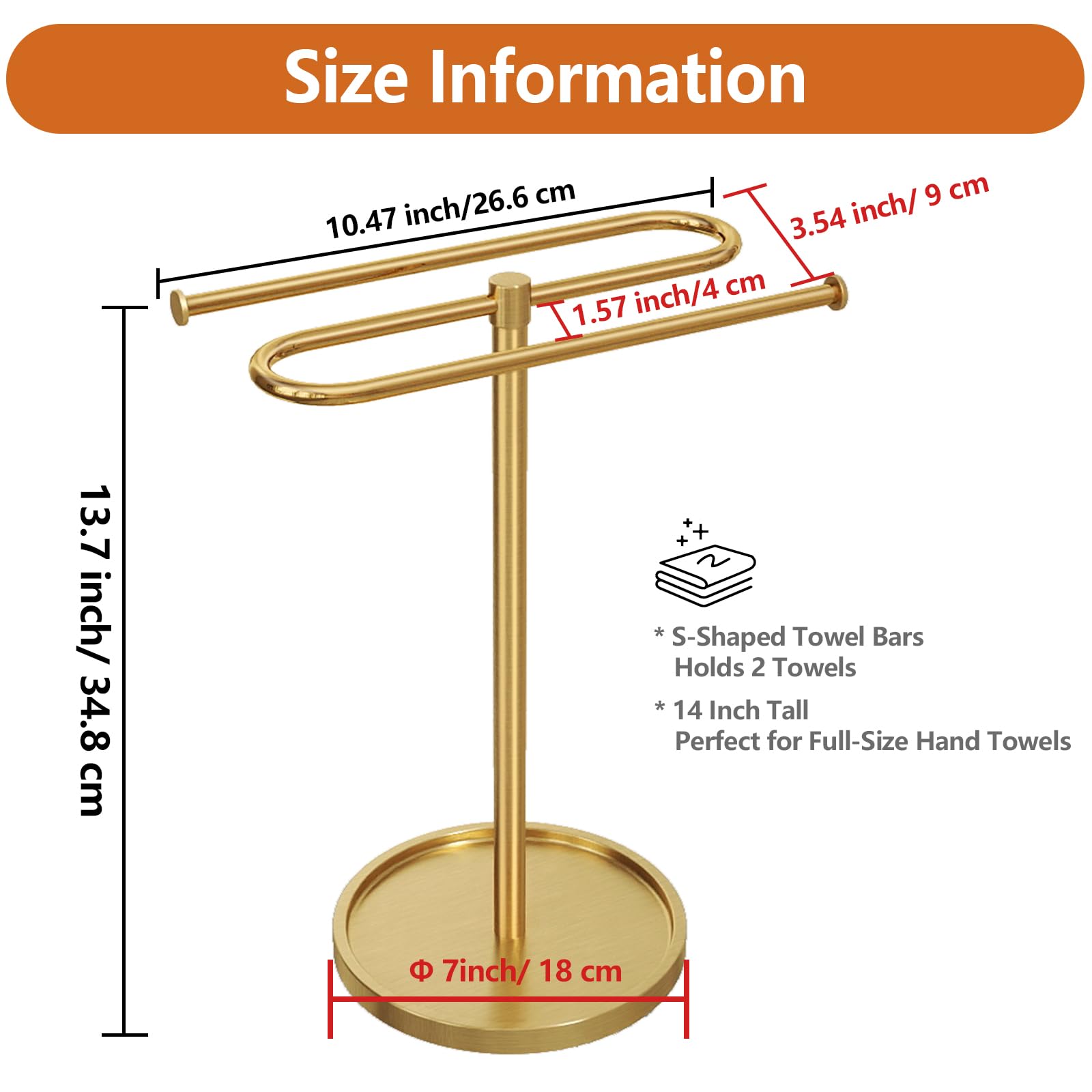 Bethom easy-assembly towel stand installs in minutes without tools.