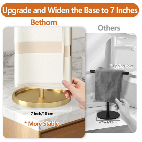 Bethom S-shape towel bar holds two towels for organized spaces.