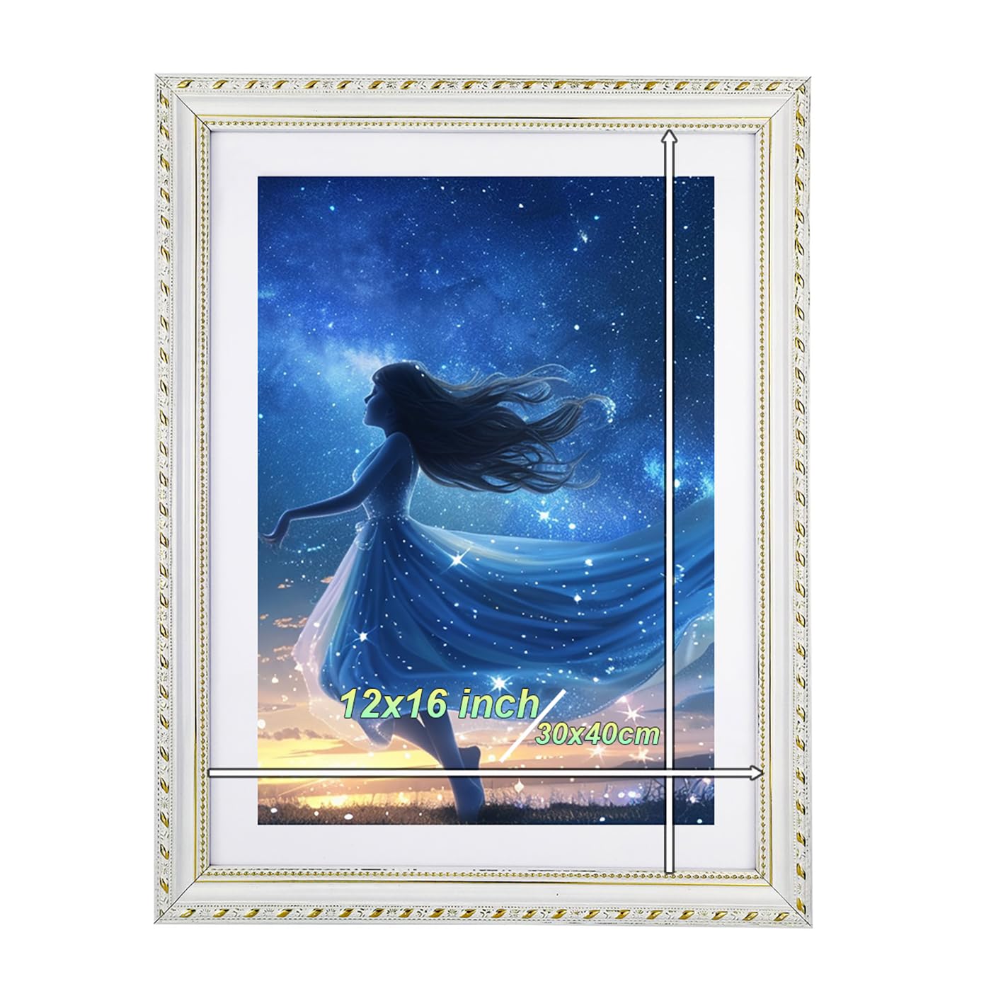 Betionol diamond frame 12x16 front view for wall display and easy décor