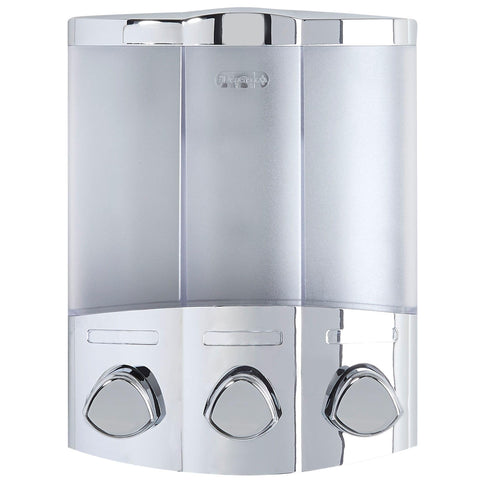 Better Living Euro Trio chrome dispenser mounted on a wall for easy access