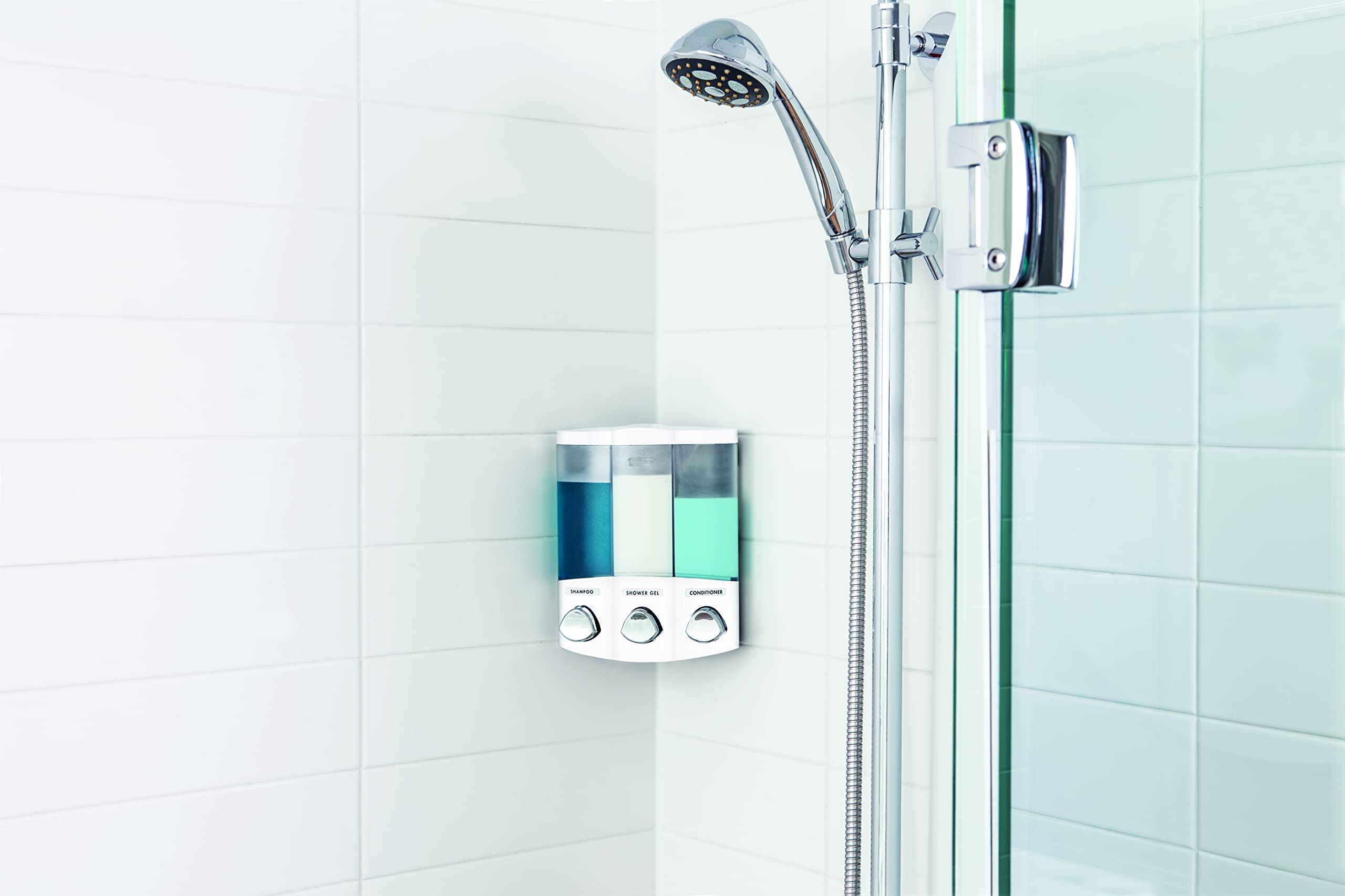 Better Living Euro Trio white finish complements a clean bathroom aesthetic.